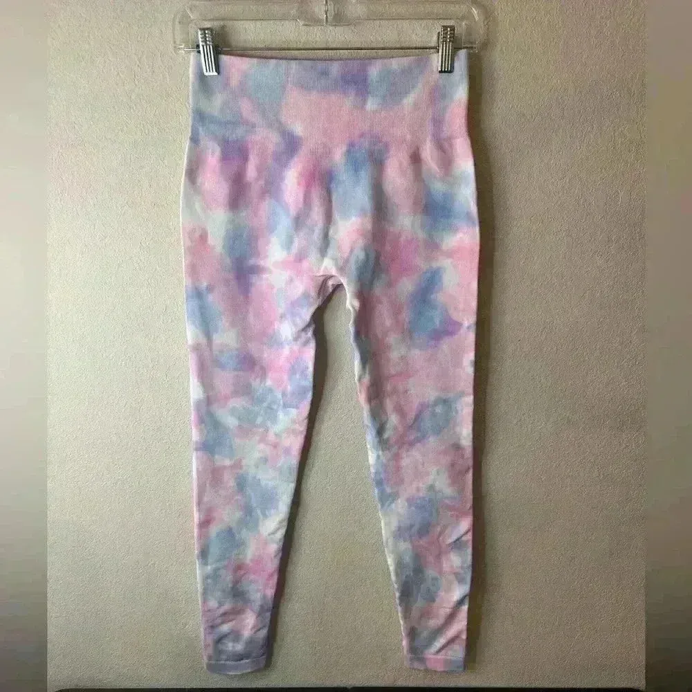 Bo + Tee ENERGY Seamless Full Length Leggings In Tie Dye Sz M - Image 2