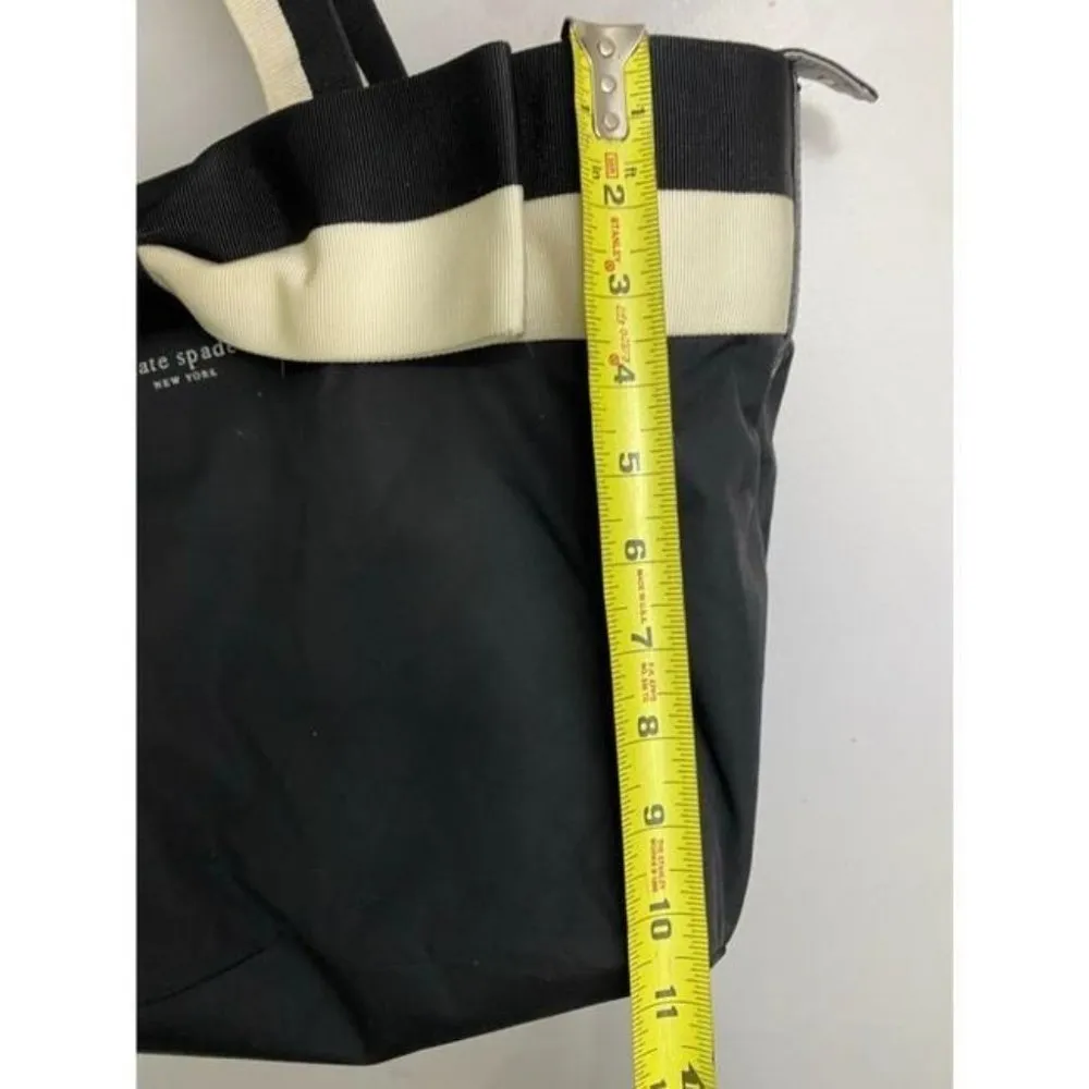 kate spade shopping large cream black nylon tote - Image 4