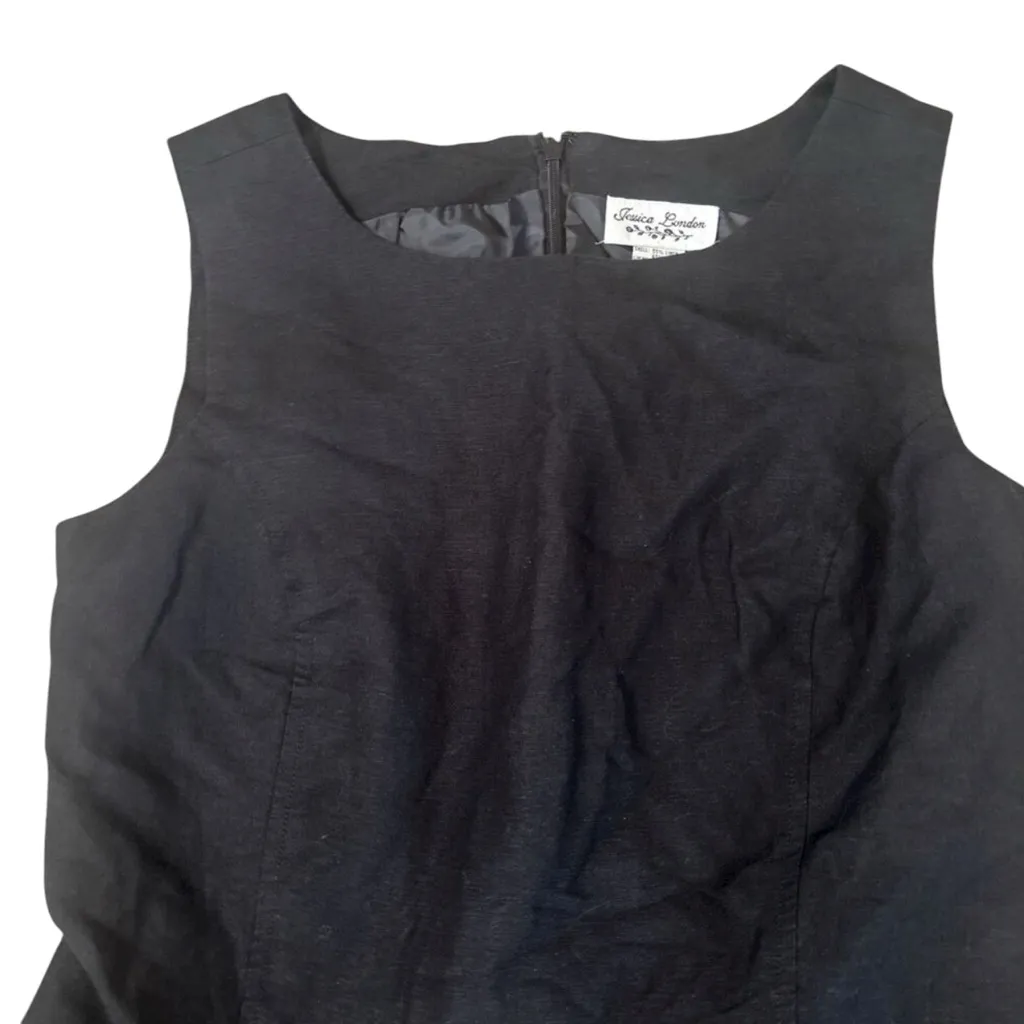 Jessica London Black Mini Sheath Dress With A Back Zip Closure Size 10 - Image 8