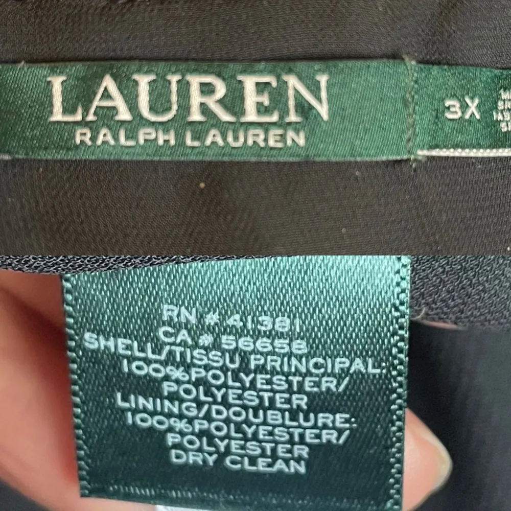 LRL Lauren Ralph Lauren Womens Shirt Blouse Black Velvet Cold Shoulder Plus 3X - Image 8