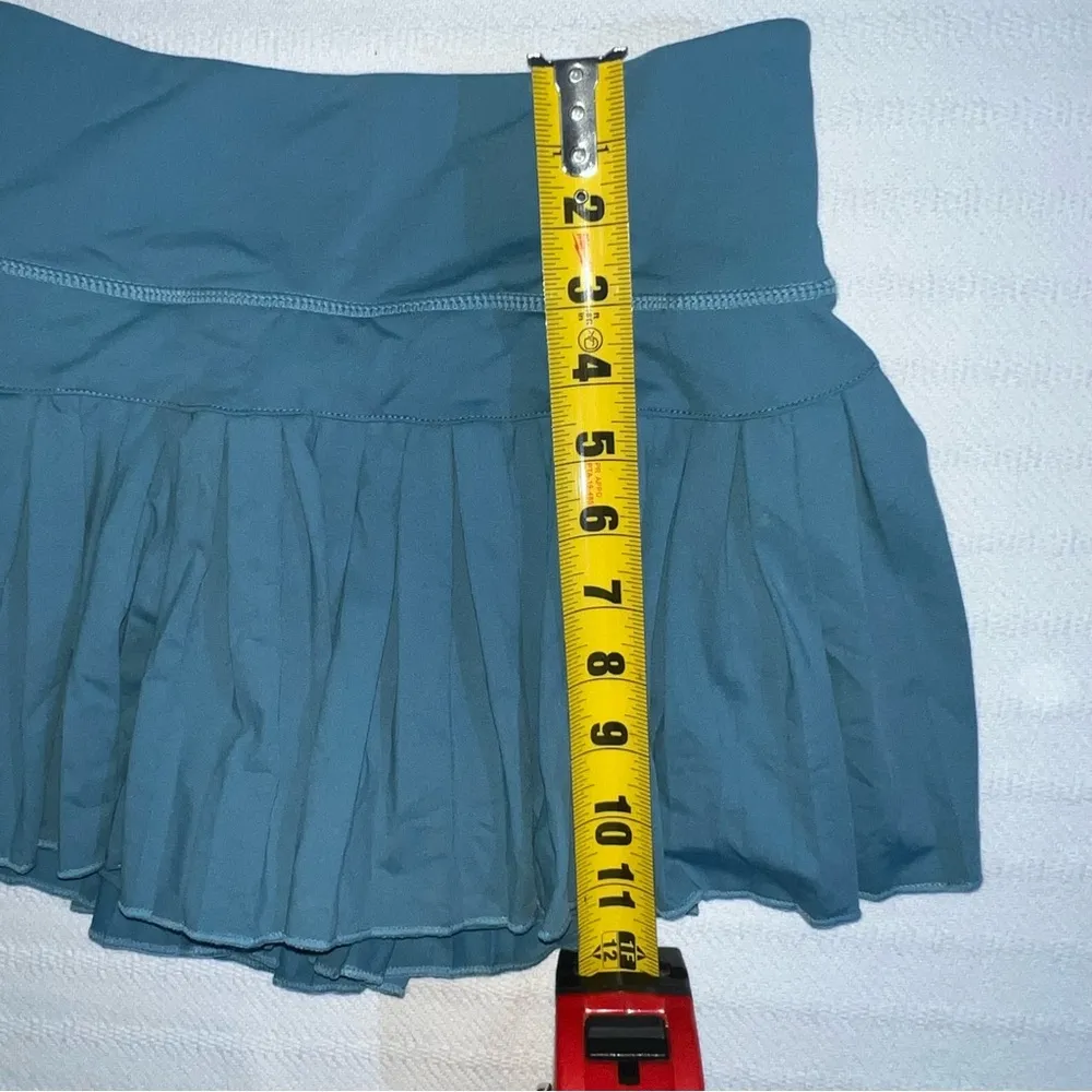 Gold Hinge Skirt Womens Size XS A Line Pleated Tennis Skort Lined Short Stretch Blue - Image 6