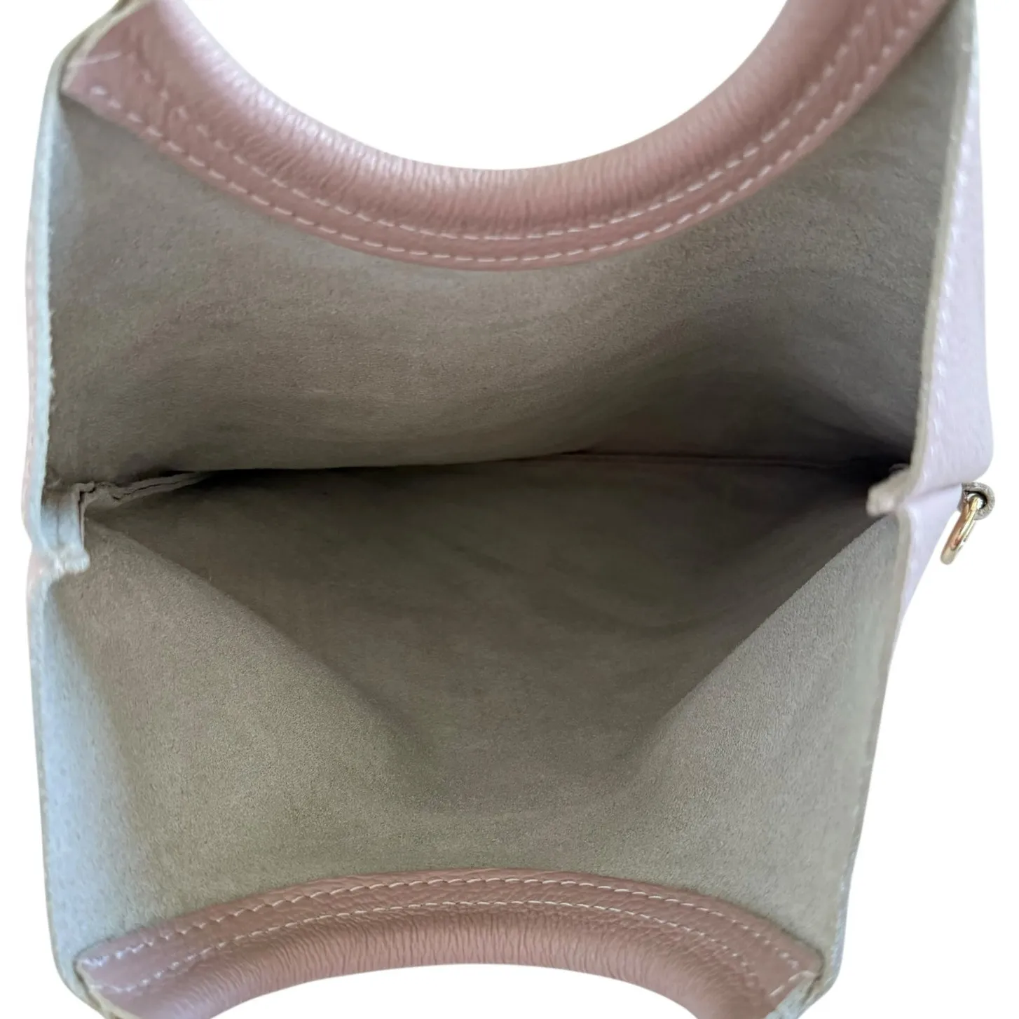 Genuine Leather Crossbody Bag & Top Handle Bag Set Made in Italy Rose Pink - Image 8