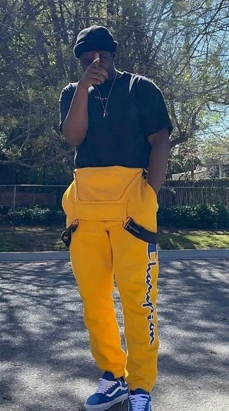 Champion Life™ Super Fleece 3.0 Overalls Size S Unisex Yellow Pockets Sweatpants - Image 8