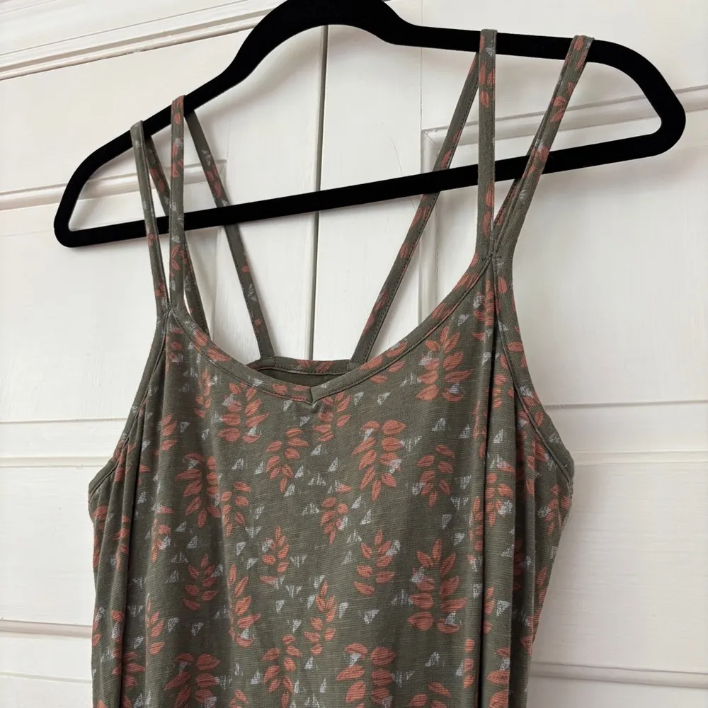 Toad & Co Capellini Dress Dusty Olive Green Found Forest Print Size Small Floral - Image 3