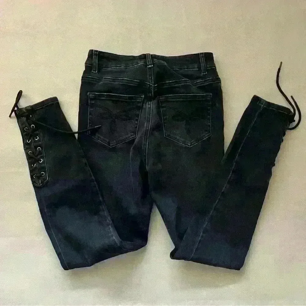 NWOT Ted Baker Laycey Denim Black Skinny: 26 - Image 7