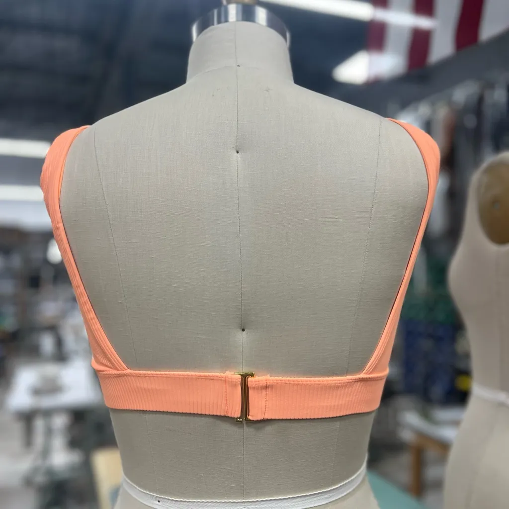 Val Ribbed Swim Top L Orange Size L - Image 7