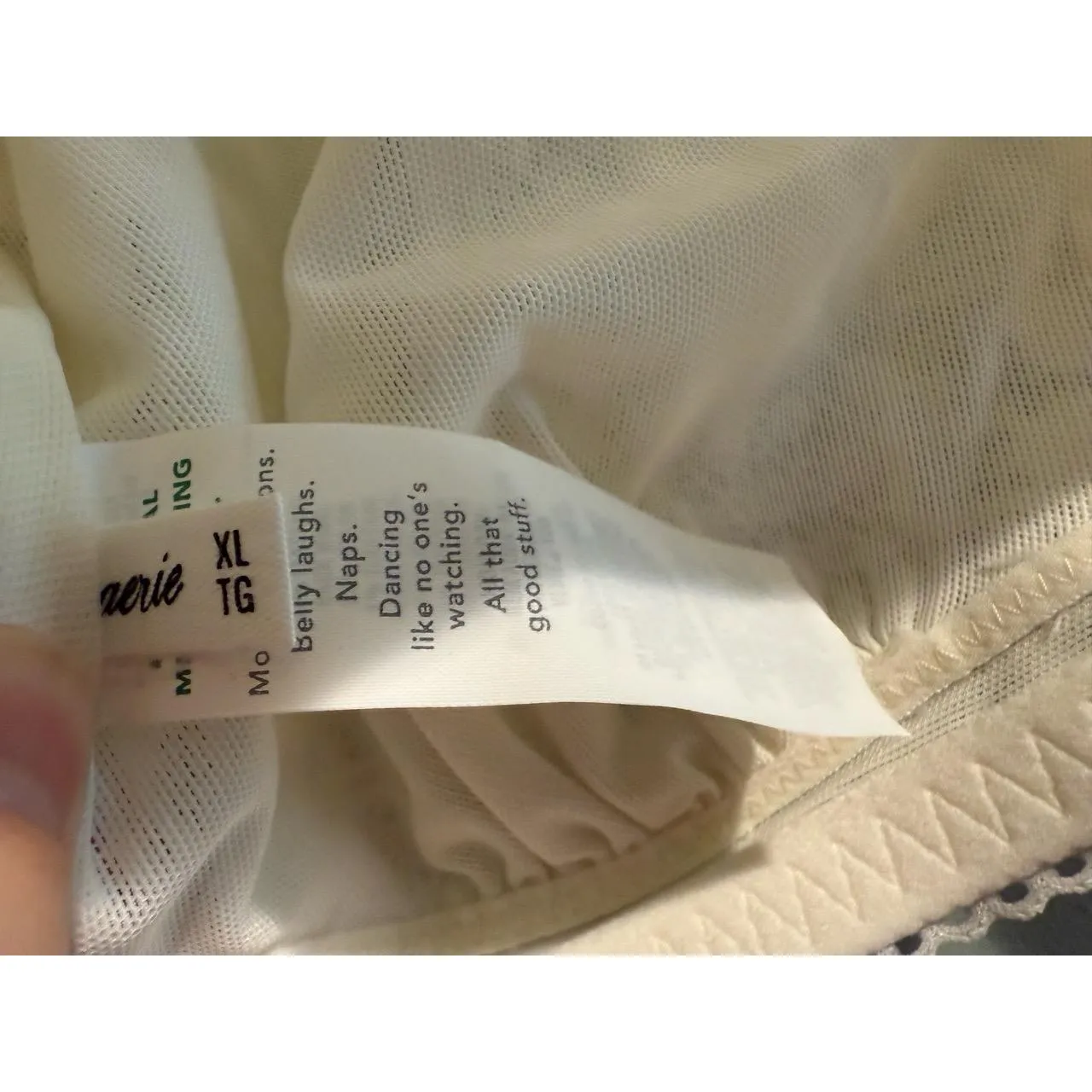 Aerie Bra Womens Size XL White Lace‎ Adjustable Straps Stretchy Soft Feminine - Image 4