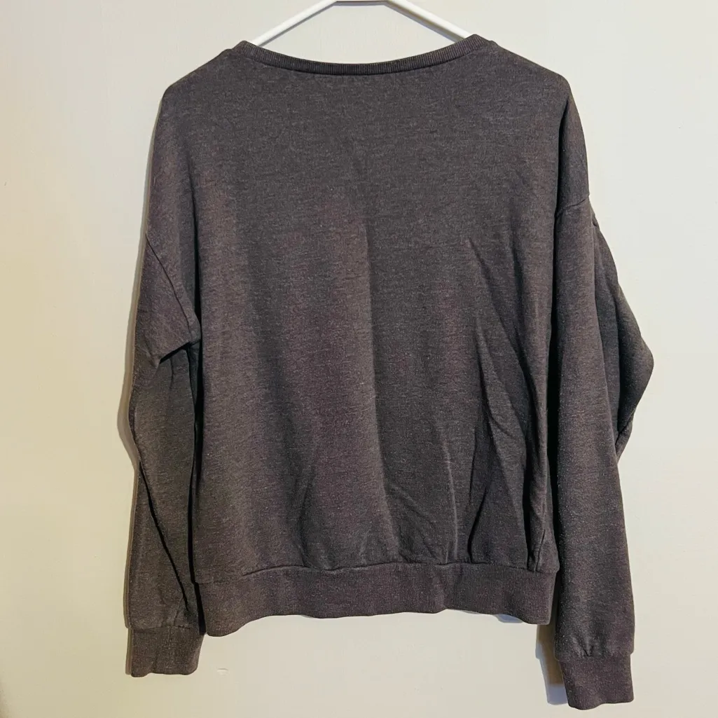 DISNEY Hip Hop Mickey Mouse Sweatshirt with Glasses Sneakers Cap Grey Y2K SMALL - Image 6