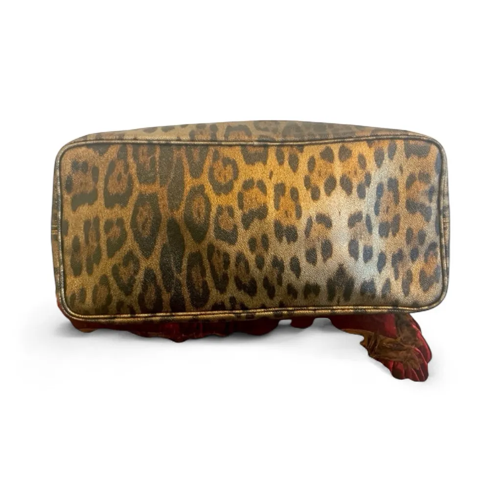 Roberto Cavalli Leopard Print Tote - Brown and Black - Image 3