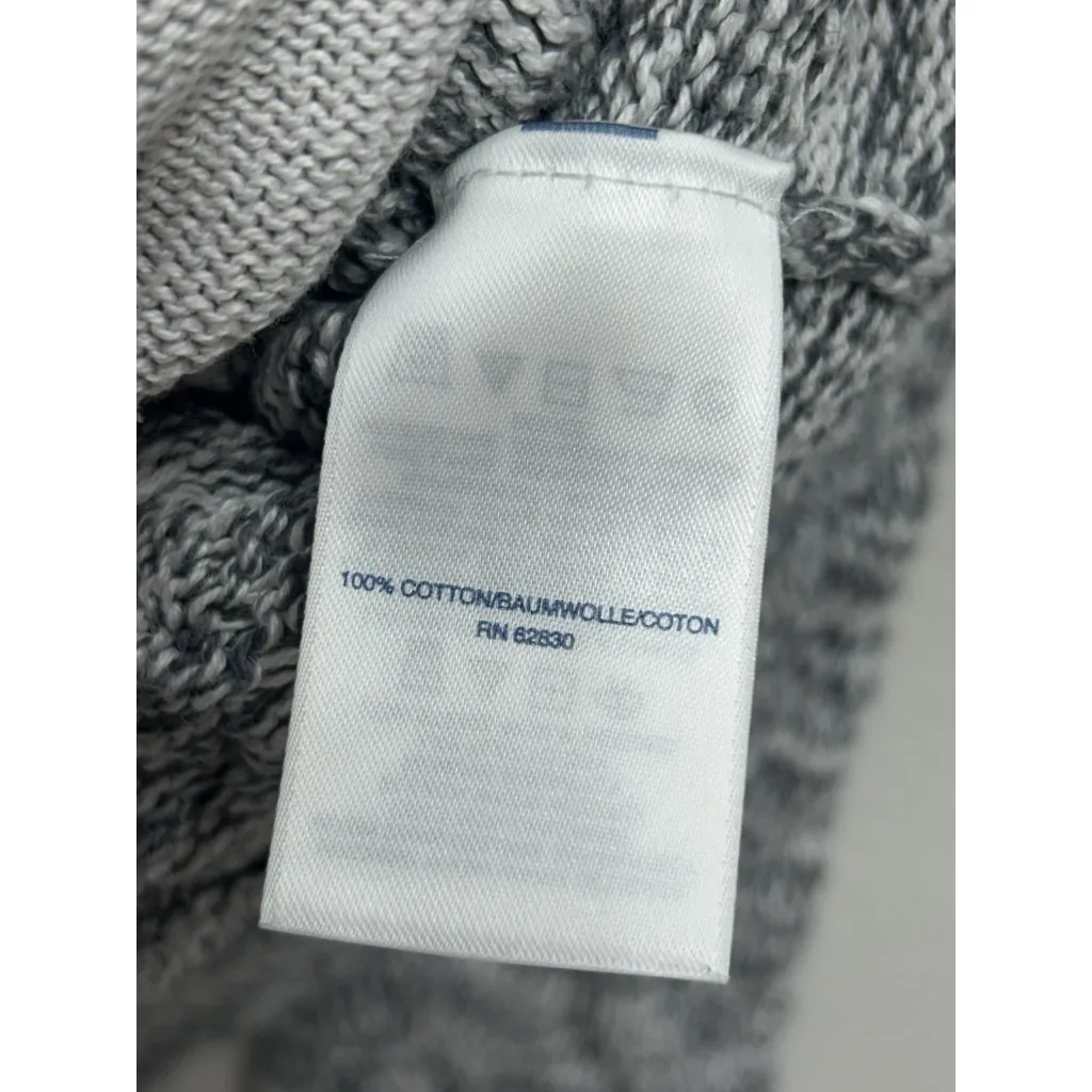 Lands End Drifter Sweater Jacket Womens Large 10-12 Grey Cable Knit Full Zip - Image 6