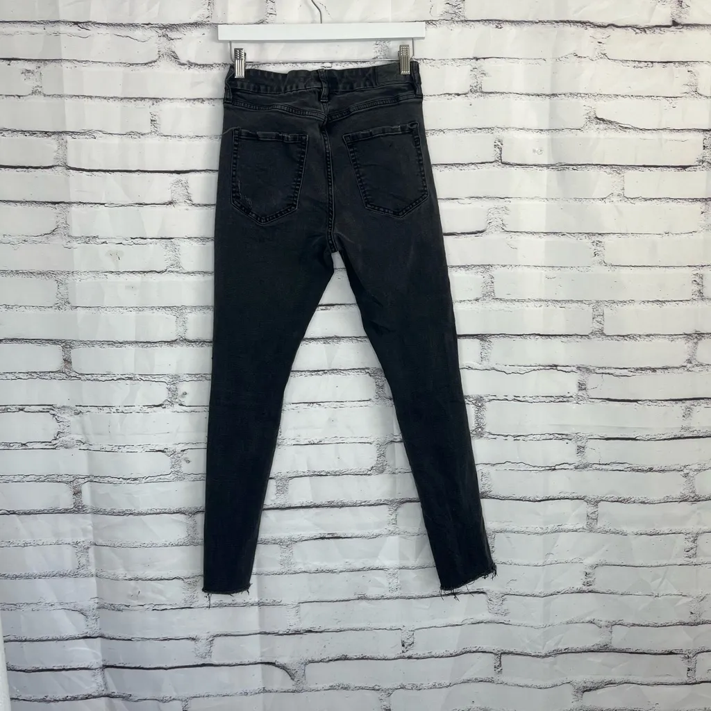 Aero High Rise Curvy Jegging Women’s 8 Distressed Ripped Black Stretch Denim Y2K - Image 10