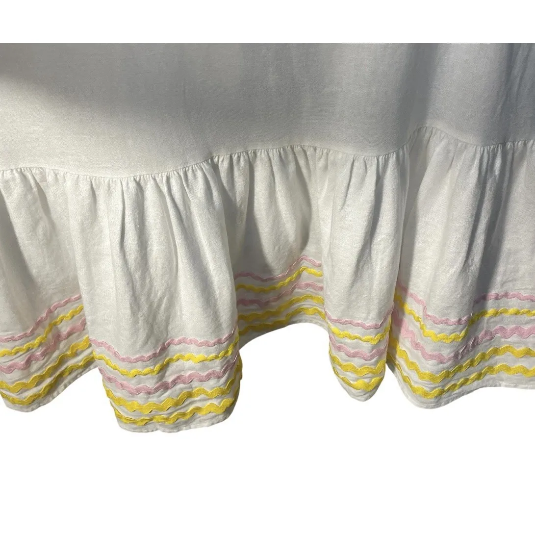 Lisa‎ Marie Fernandez x Target Women's Dress Boho Spanish Ric Rac Trim Large White - Image 5