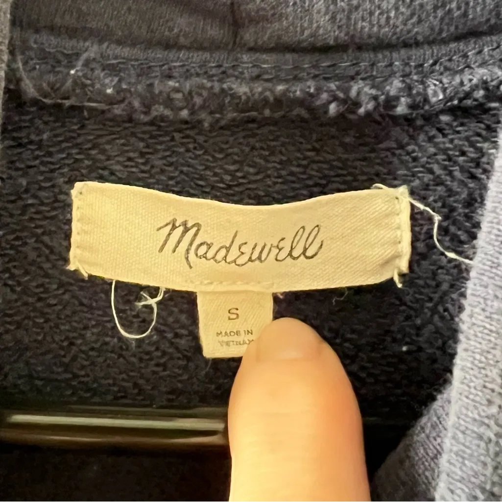 Madewell Navy Blue Mock Turtleneck Sweatshirt - Image 4