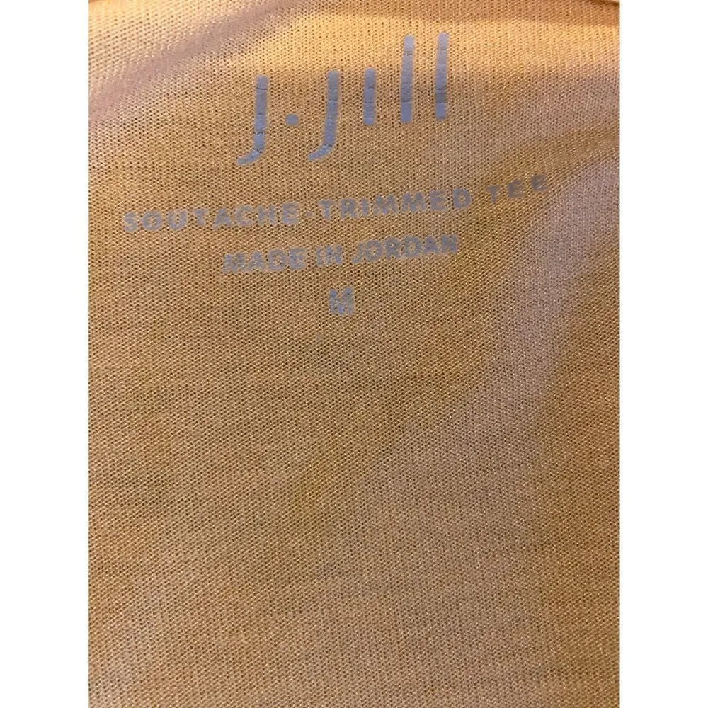 J.Jill Light Orange/Yellow Braided Collar T - Image 4