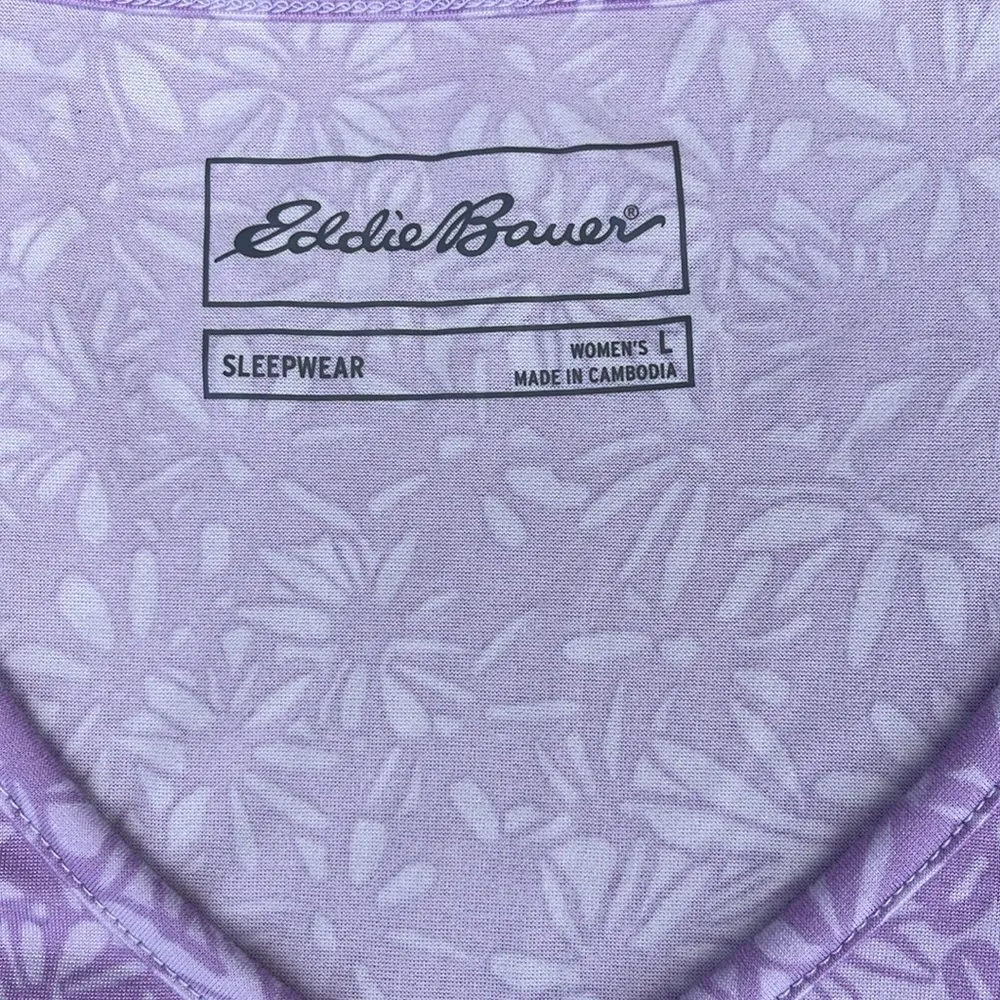 Eddie Bauer 2-piece pajama sleepwear set lavender purple size large - Image 4