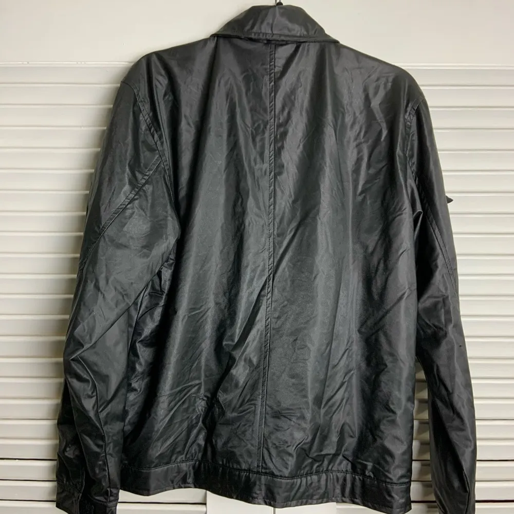 MD Shiny Black Bogari Studio Moto Jacket Size M - Image 3