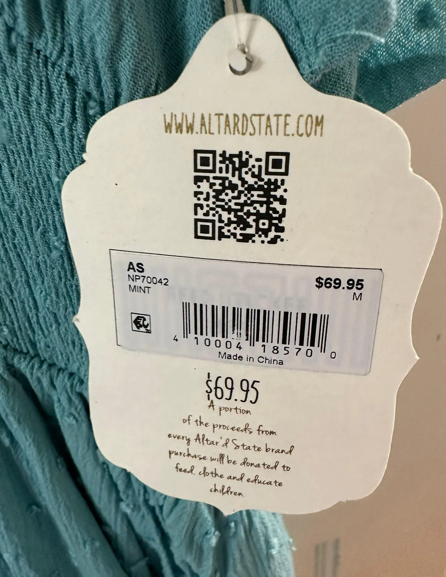 Altar'd State Altar's State Mint Romper Size M - Image 3