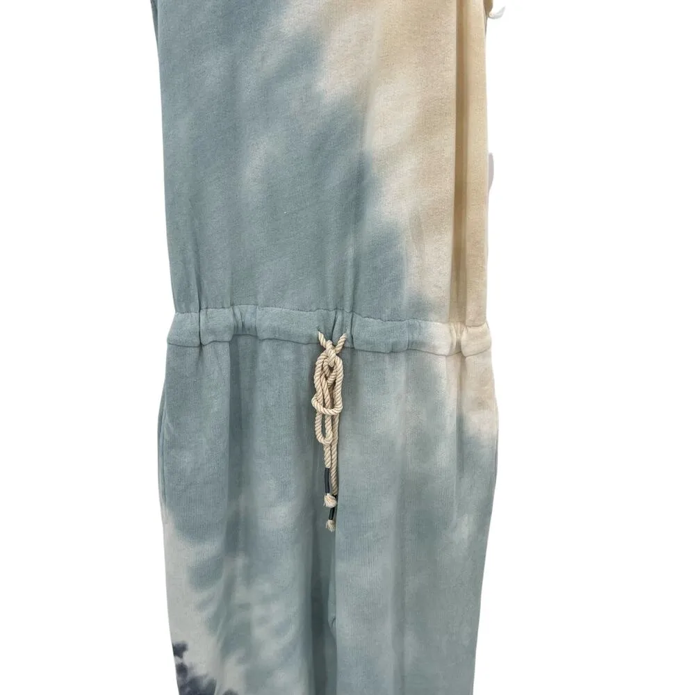Young Fabulous & Broke‎ Eberhart Tie-Dye Jumpsuit Blue Cream Size Small - Image 7