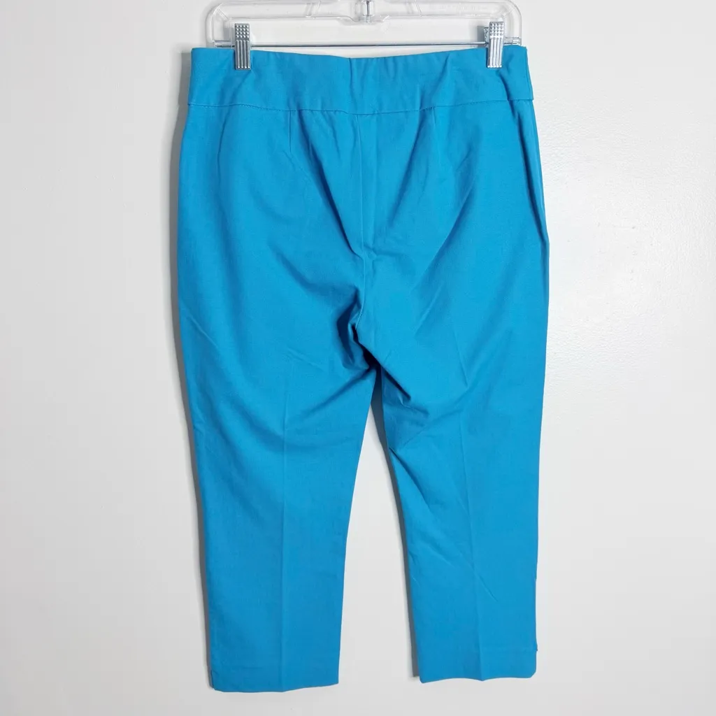 Chico's So Slimming Brigitte Pull-On Cropped Pants 6 Petite Chico 0.5P Teal - Image 2