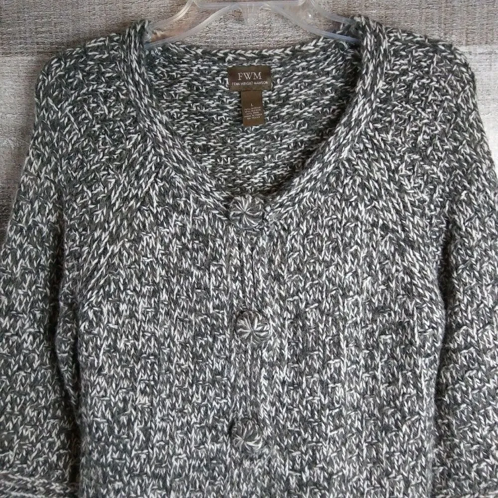 FWM FENN WRIGHT MANSON Large Alpaca Wool Cardigan - Image 3