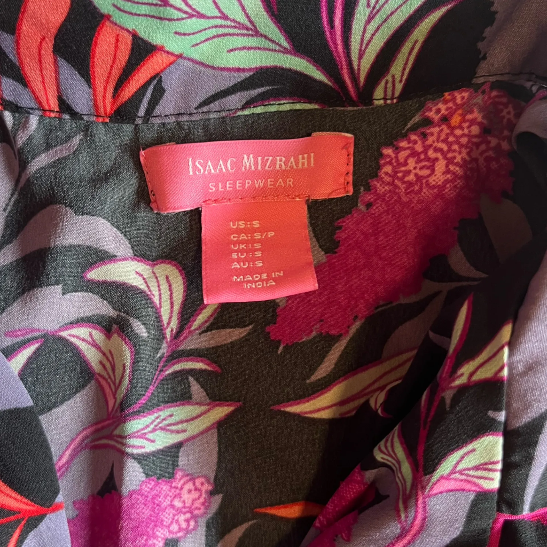 Isaac Mizrahi Colorful Floral Pajama Set Size Small - Image 4