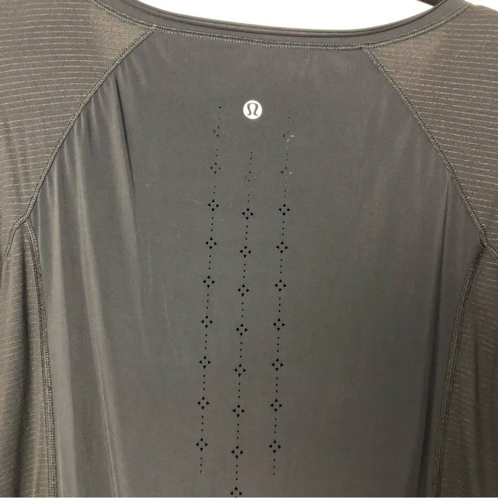 Lululemon Lightened Up Long Sleeve Shirt with Laser Cuts Black - Image 9