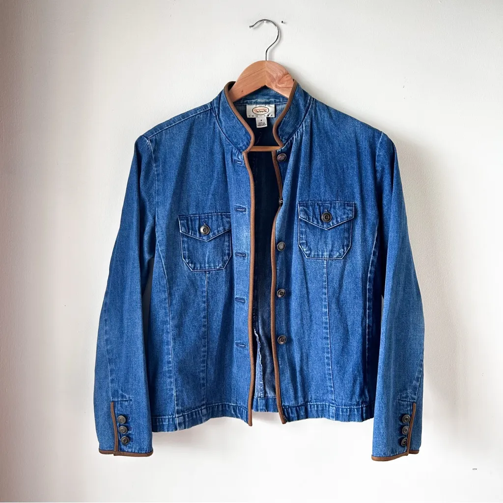 Talbots Petite Tailored Jean Jacket Small - Image 3