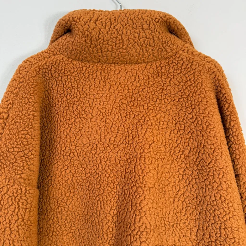 J. Crew Snap Collar Sherpa Sweatshirt Polartec Fleece Pullover Women's 2X Adobe - Image 12