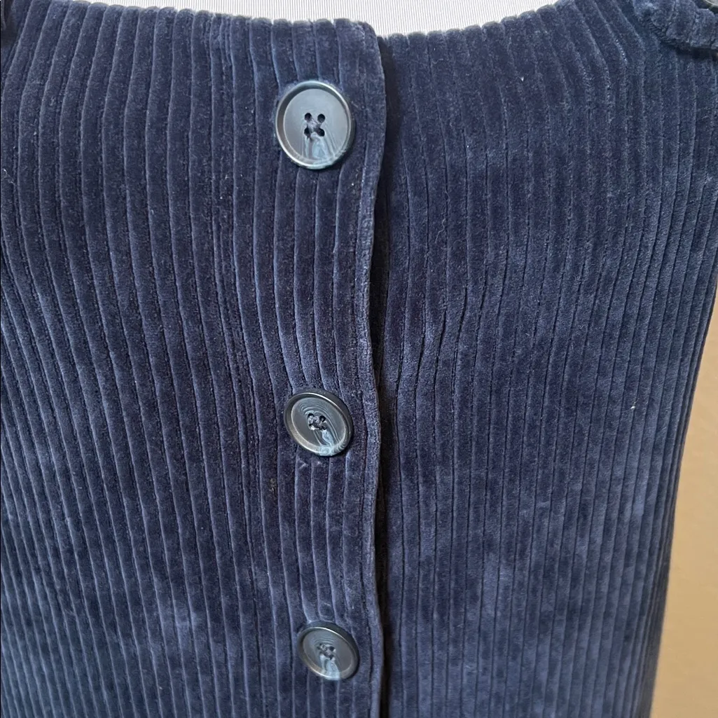 Madewell Texture & Thread Velour Corduroy Overalls Navy Blue Jumpsuit Size XS - Image 9