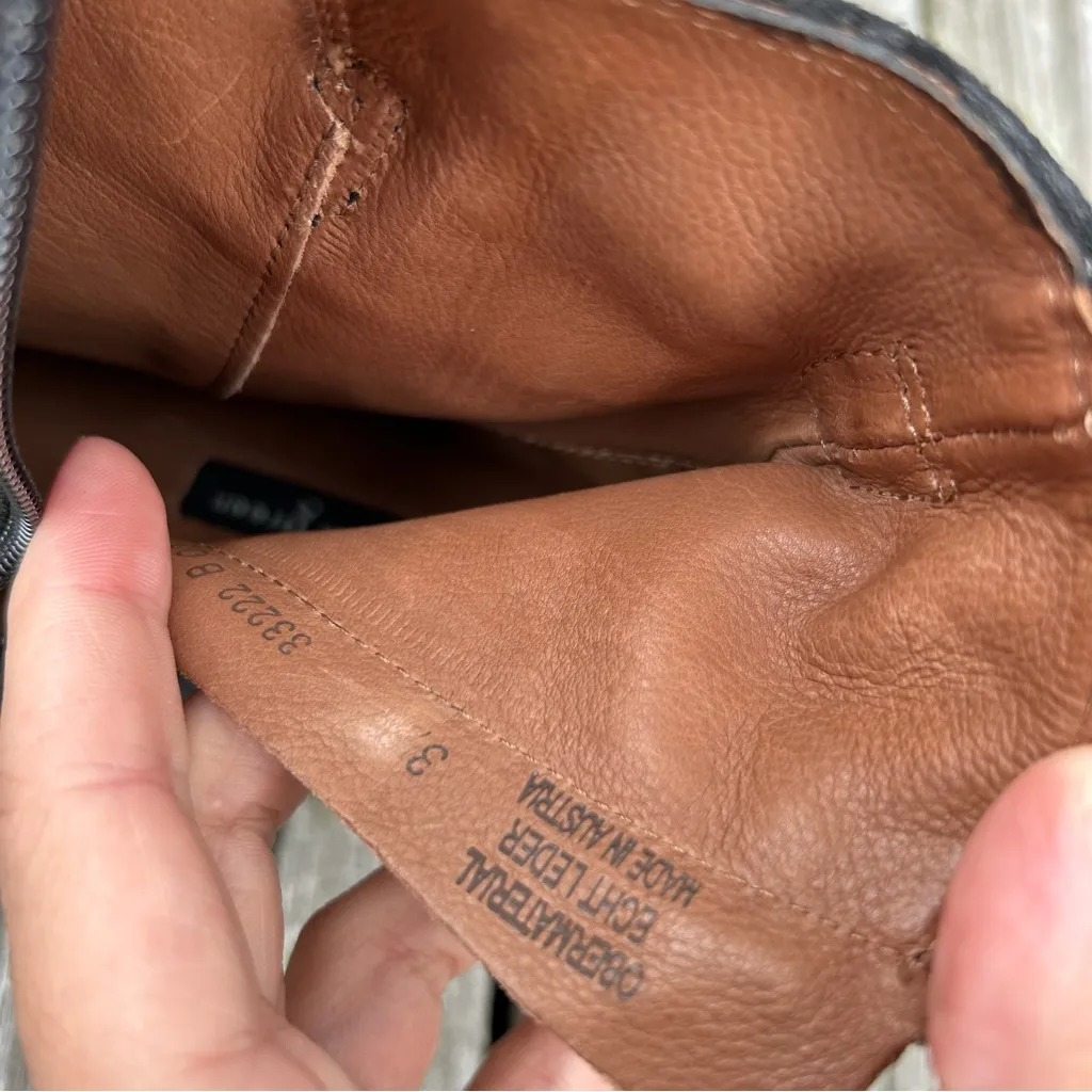 Paul Green Suede‎ Ankle Boots With Buckle And Track Sole Black size 3 UK 5.5 US - Image 10