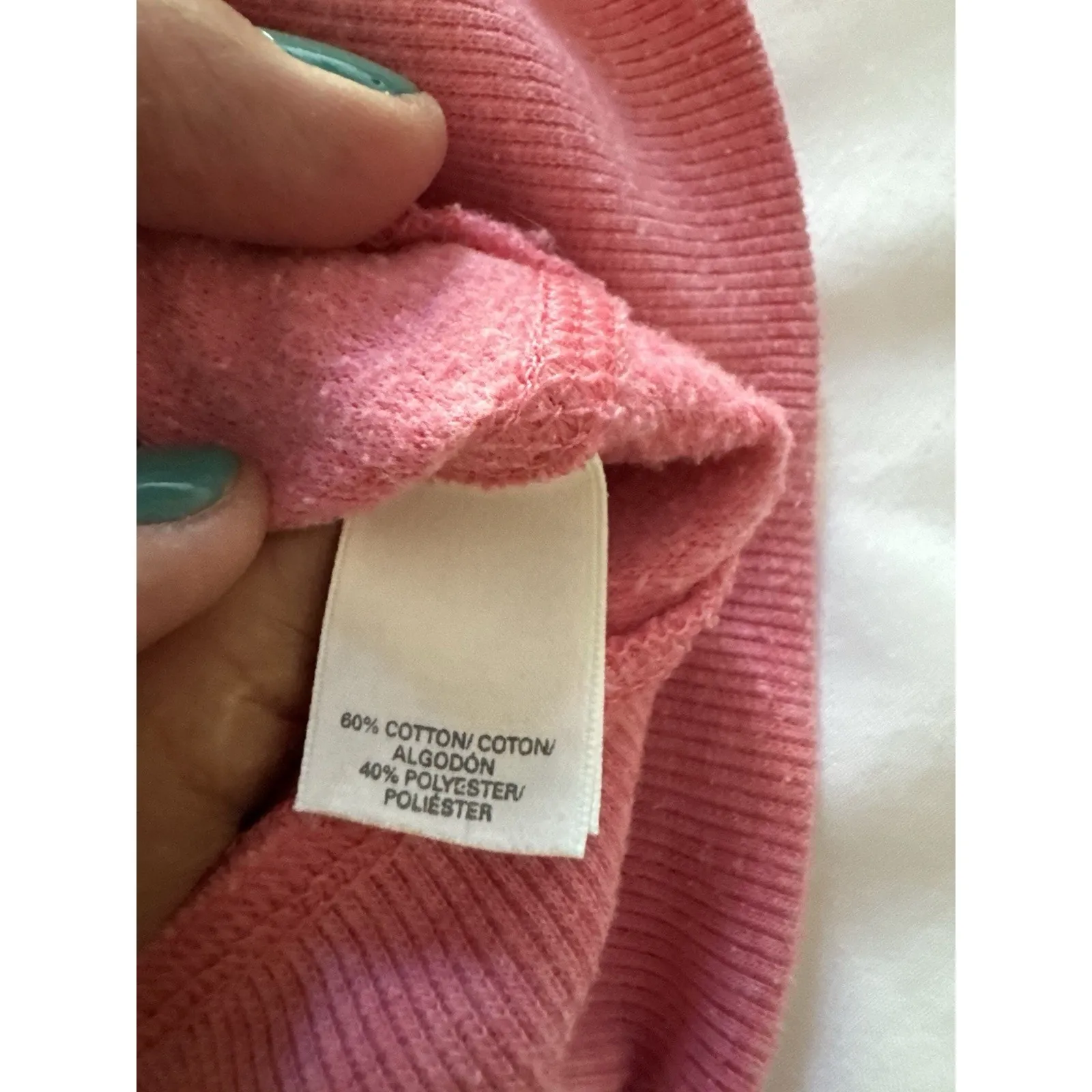 Victoria's Secret Pink Hoodie Women's Medium Sequin Love Embellished Cotton Y2k - Image 7