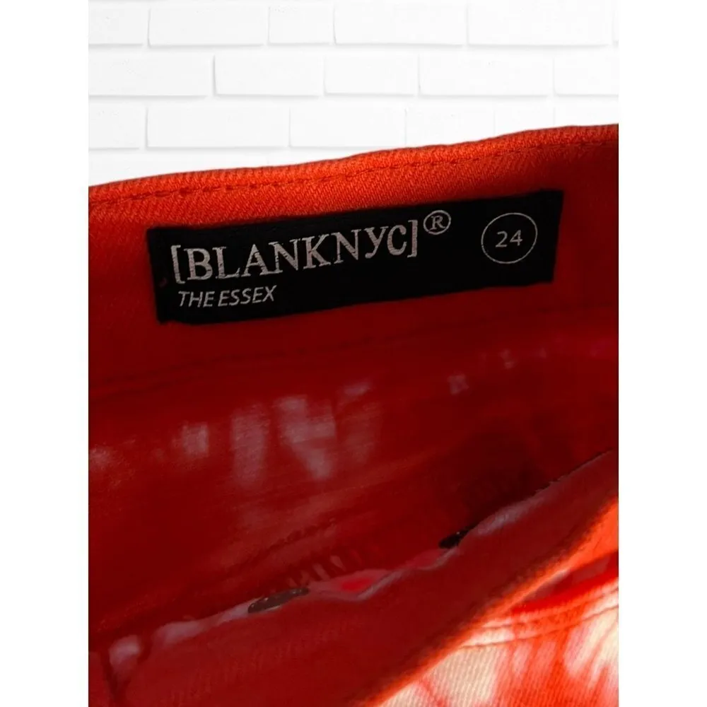 BLANK NYC Shorts Women's Size 24 The Essex Classic Cut-Off Shorts Tie Dye Orange - Image 4