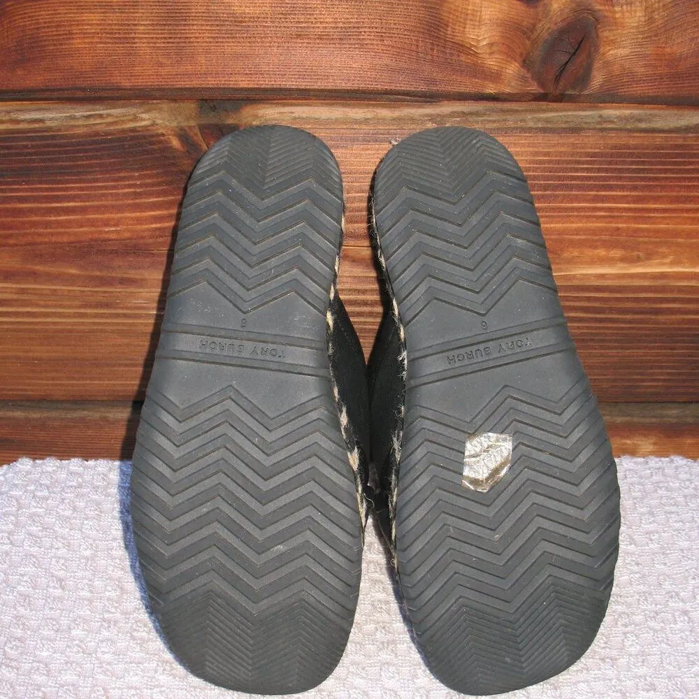 Tory Burch Leather CRISSCROSS ESPADRILLE SLIDE - Image 9