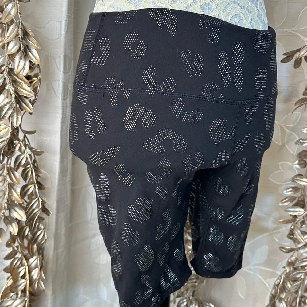 Rae Mode Black‎ Leopard Print Biker Shorts M High Waist Stretch Active Black Size M - Image 5