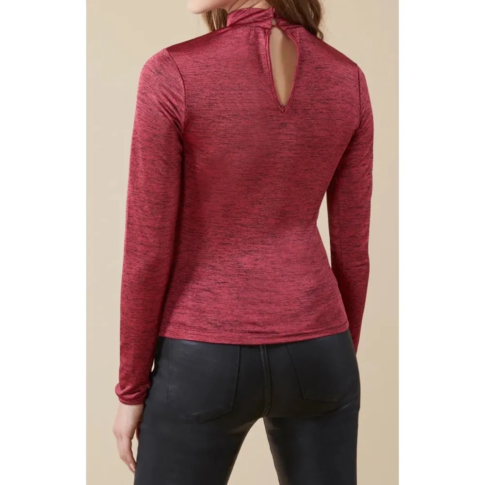 NWT BCBGeneration Mock Neck Cutout Top - Image 9