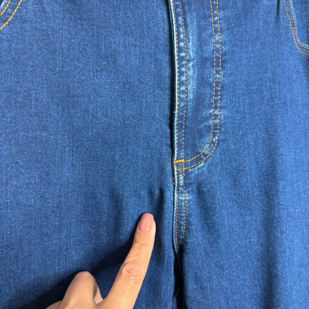 Universal Standard Flare Leg High Rise Jeans Blue Indigo Denim Size 14 - Image 3