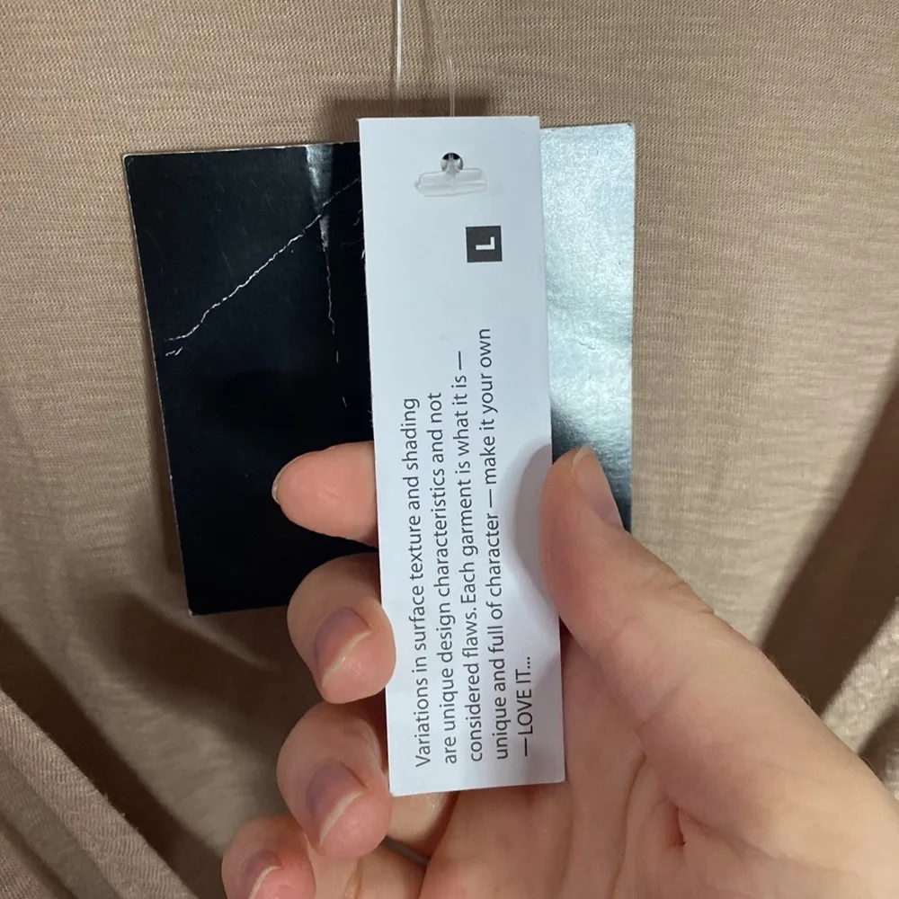 La Made sandy beige faux wrap column Grecian maxi dress with side slit size L - Image 13