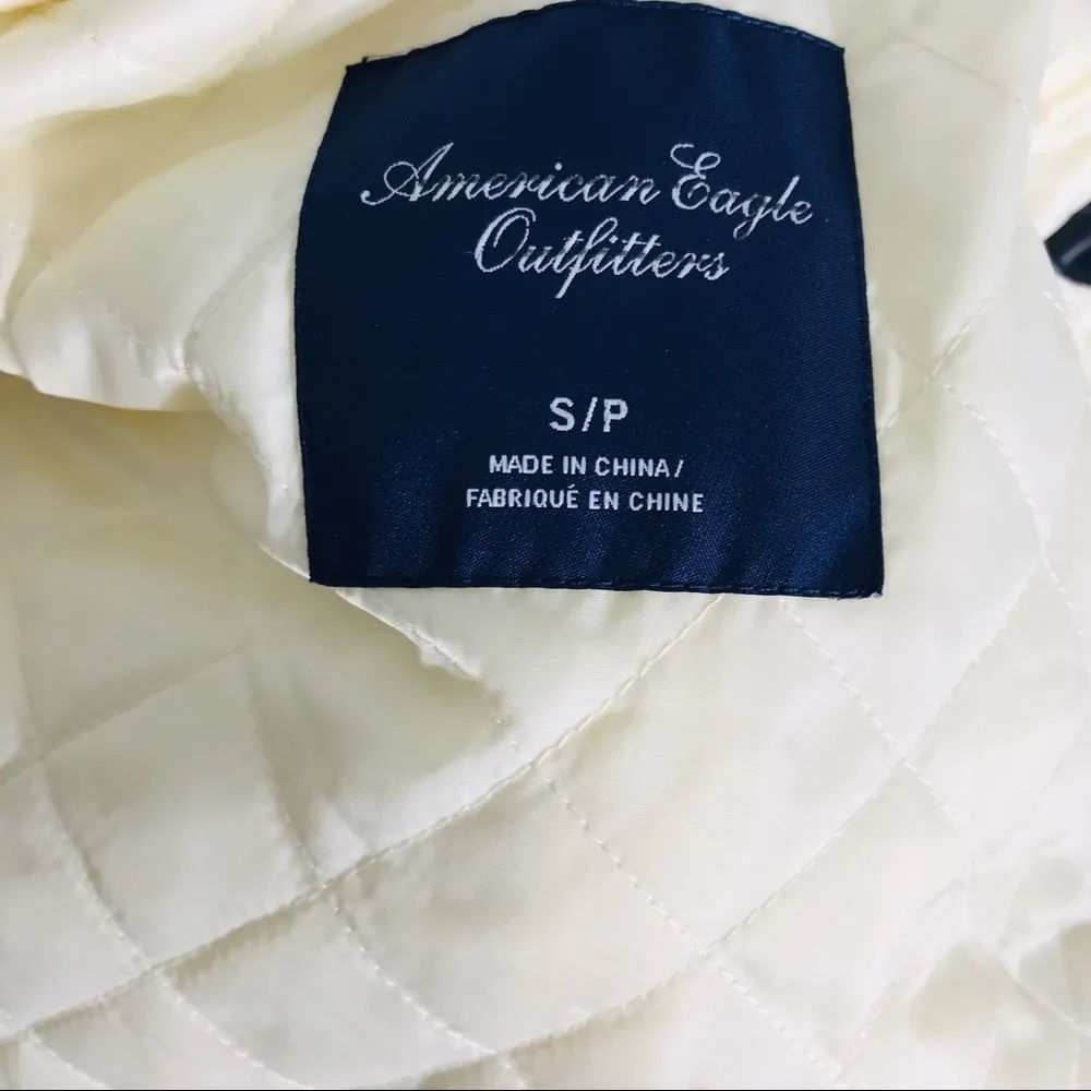 American Eagle Black Faux Leather & Sherpa Jacket Size Small - Image 8