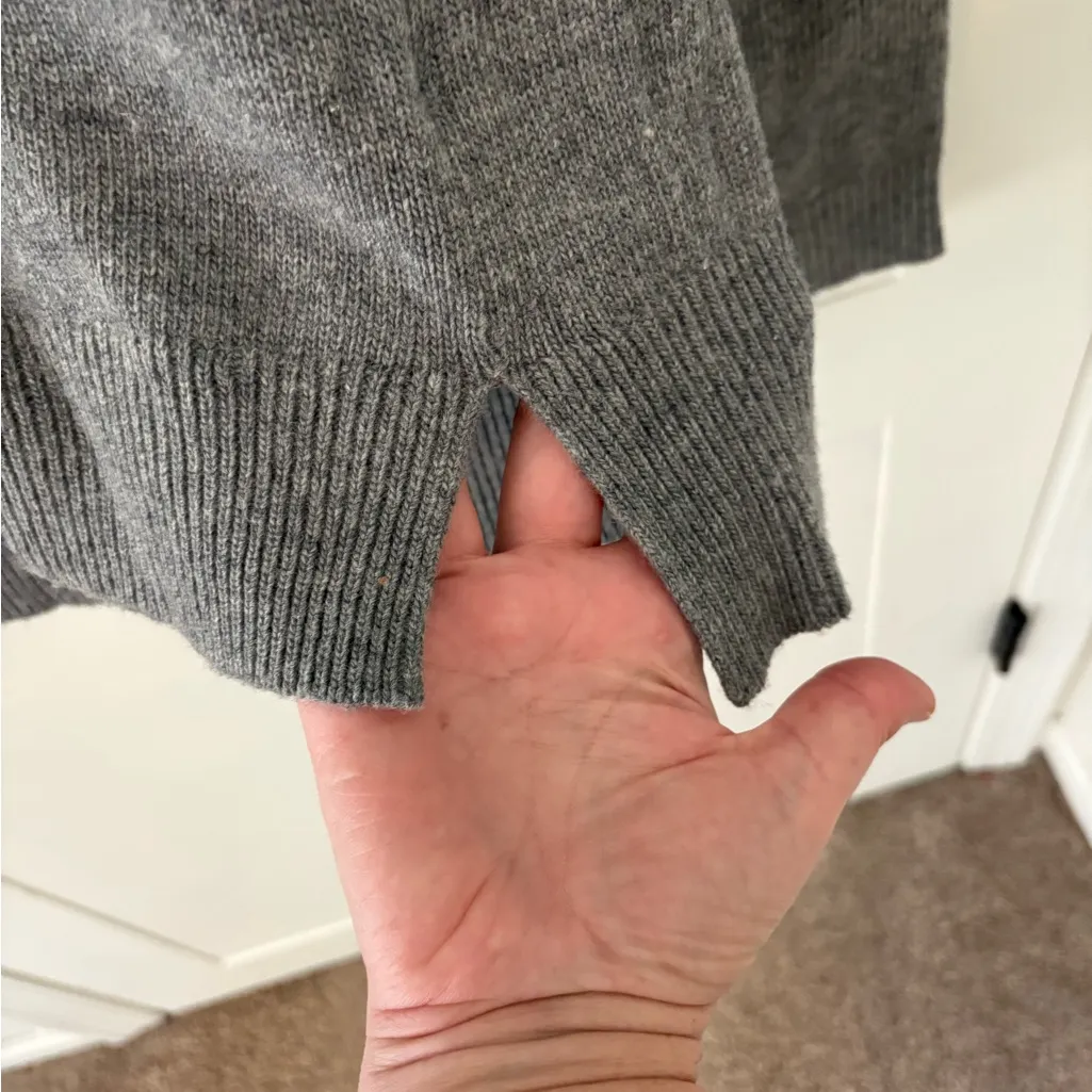 J. Crew Wool Blend Leather Arm Patch Sweater. Size XS. - Image 7