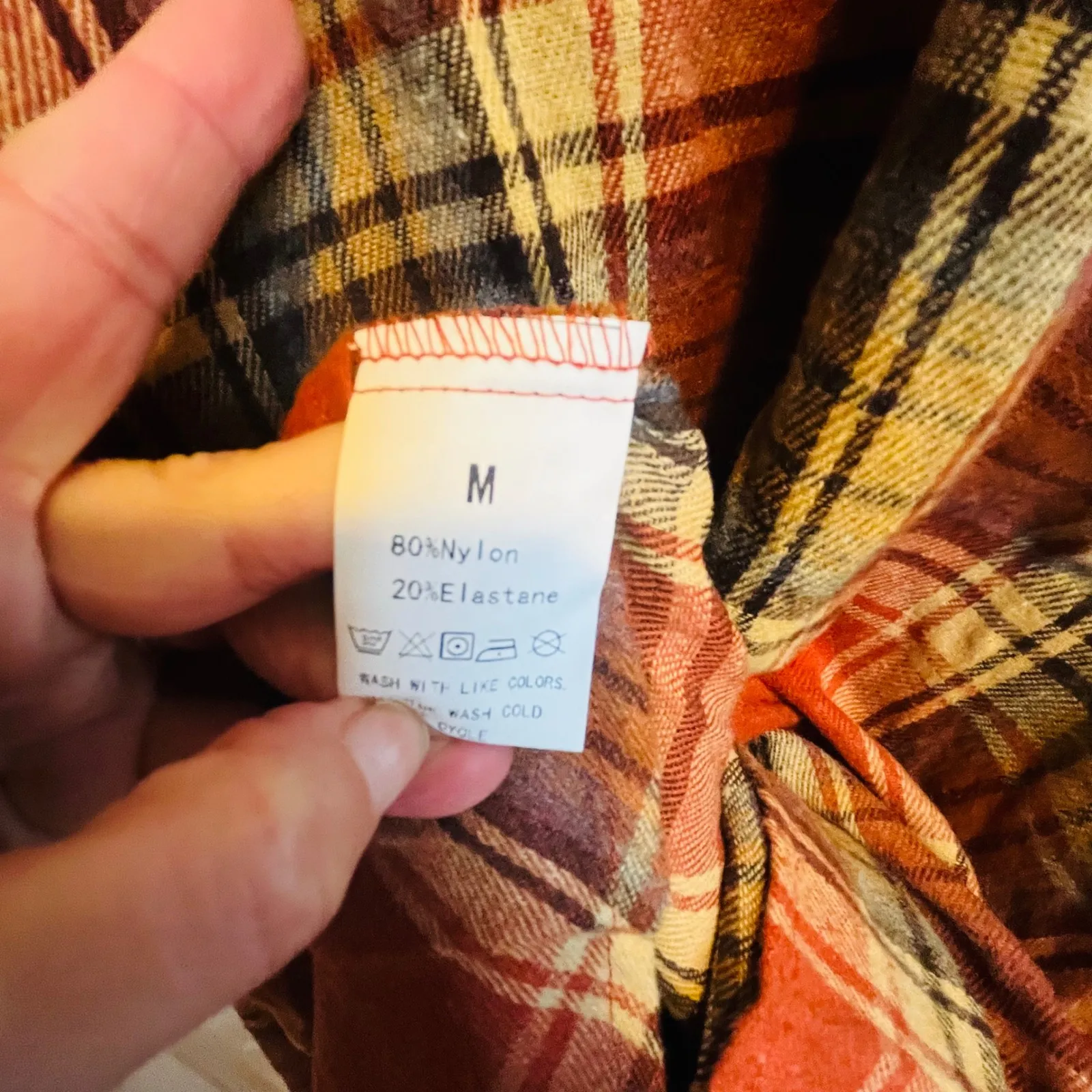 Women's Plaid Midi Dress Spaghetti Strap Flannel M Grunge Girlhoodcore Red Size M - Image 7