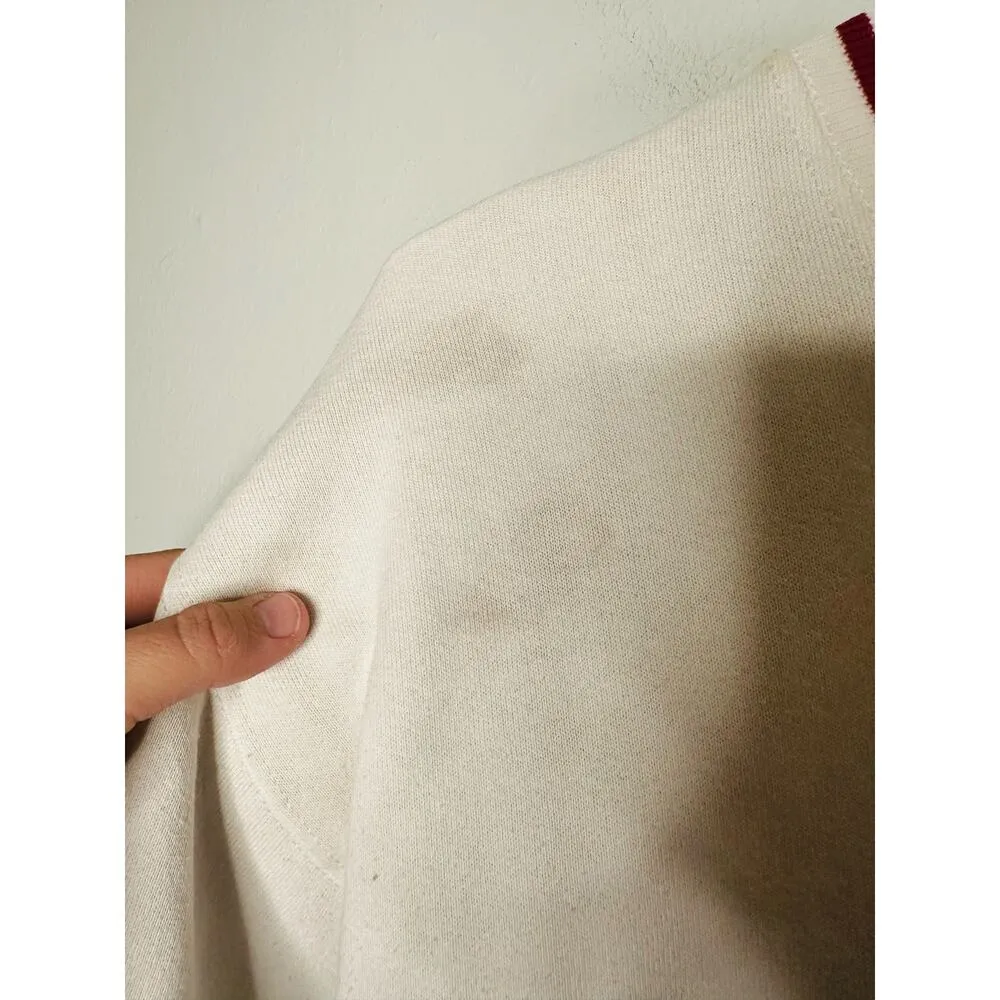 Russell Athletic Oklahoma OU University 90s V-Neck Oversized Sweatshirt Size L - Image 6