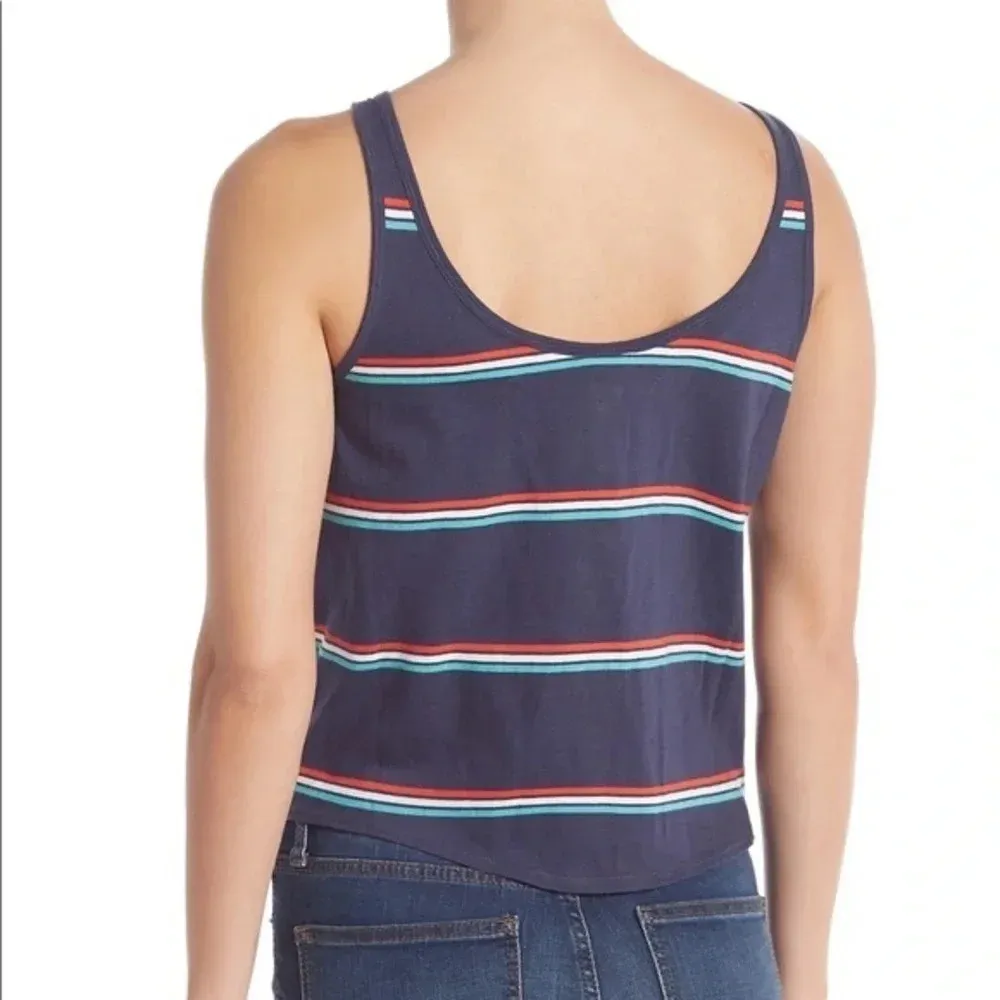 Abound Nordstrom Tie Front Stripe Tank Top Shirt L - Image 2