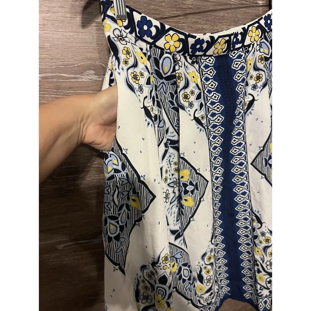 Banana Republic Skirt Midi Sz 12 Blue Greece Style Pockets Business Pleated - Image 9