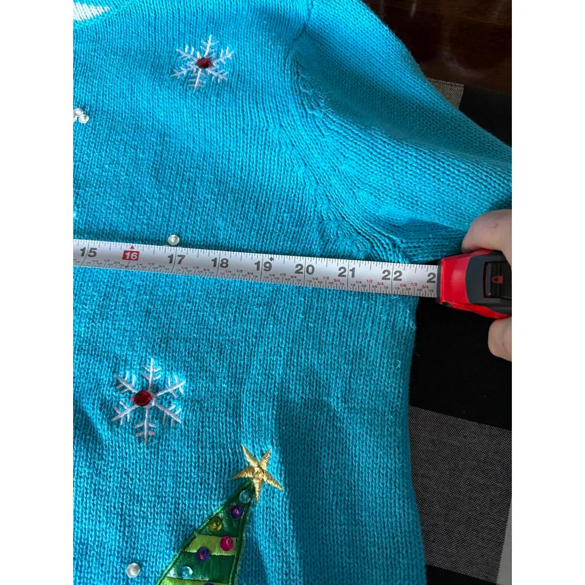 Tiara International Women's XL Christmas Sweater Cardigan - Image 8