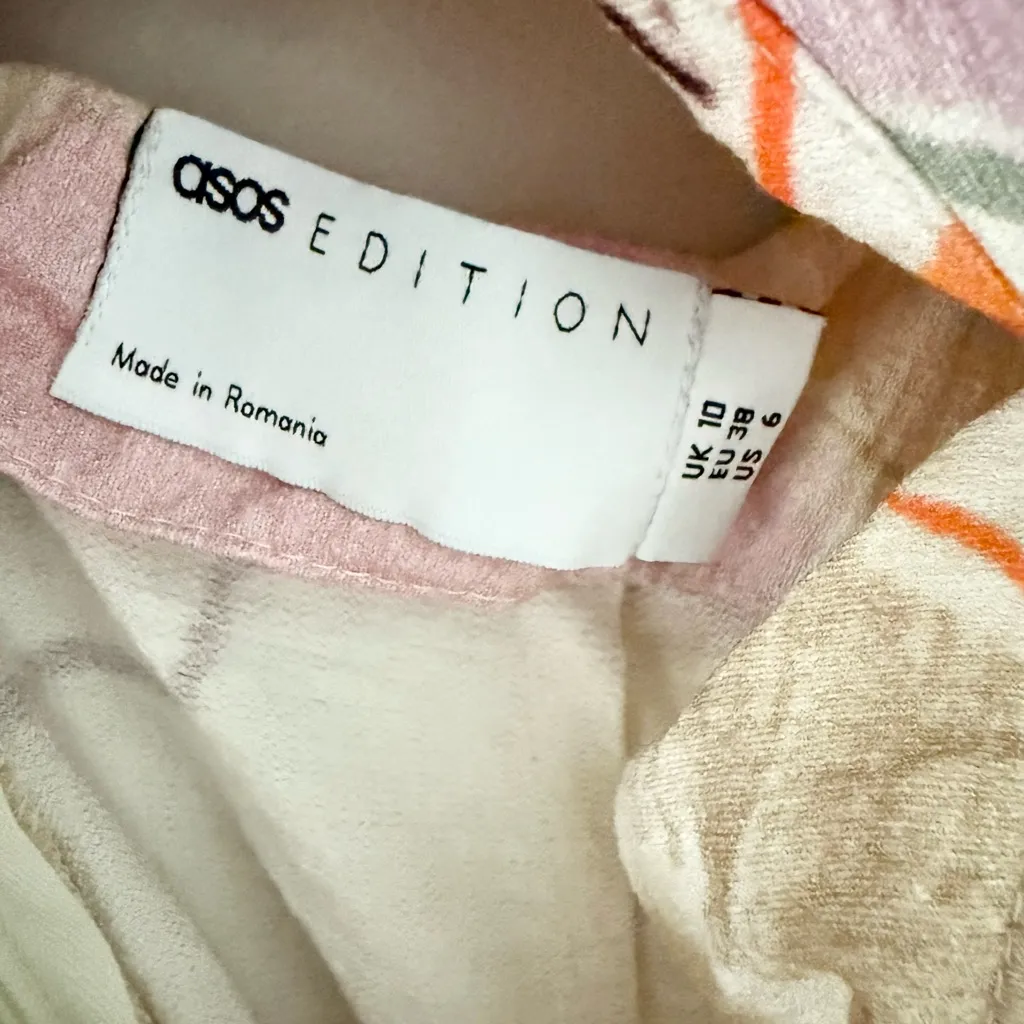 ASOS Edition Strapping Detail Maxi Dress in Stone Art Floral - Size 6 - Image 7