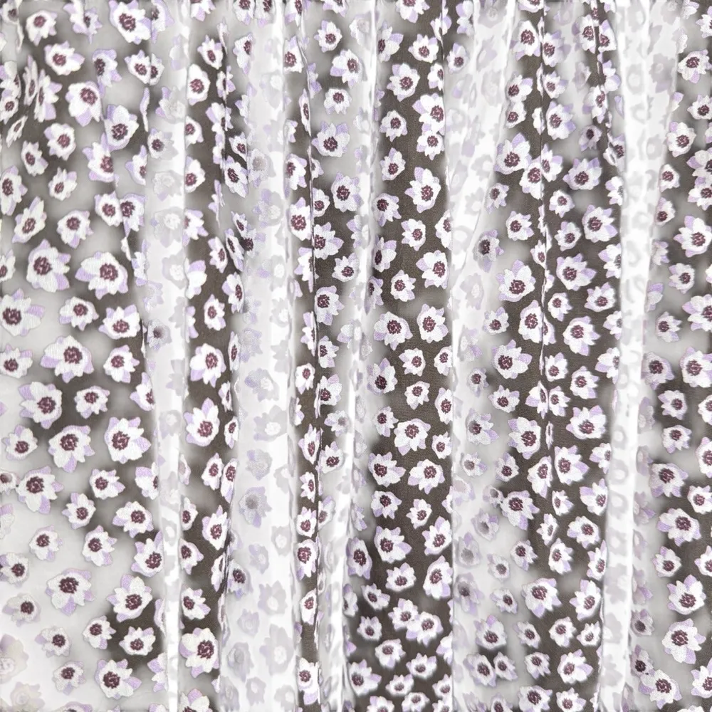 Matteau Brown Floral Puff Sleeve Mini Dress Purple Size 2 - Image 9