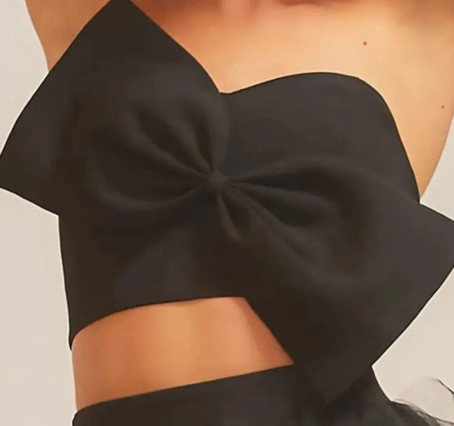Bow Front Strapless Crop Top 🎀 - Image 2