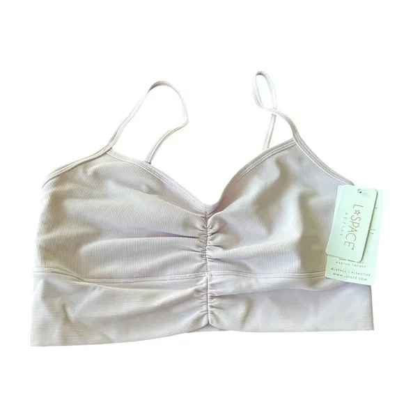 L*Space Active Size XL Soren Sports Bra Crop Top Pastel Pink Yoga Loungewear NWT - Image 2