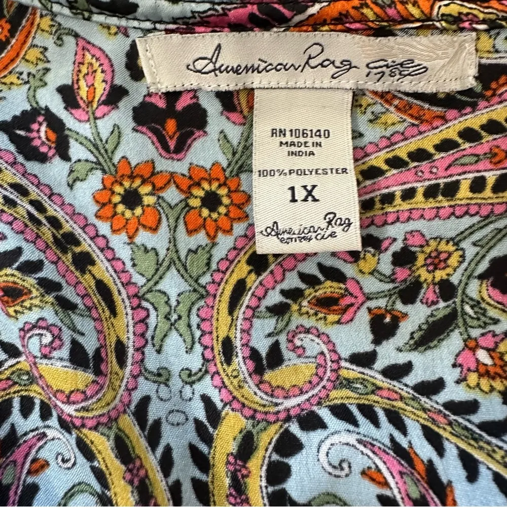 American Rag Multicolor Paisley Top - Image 3