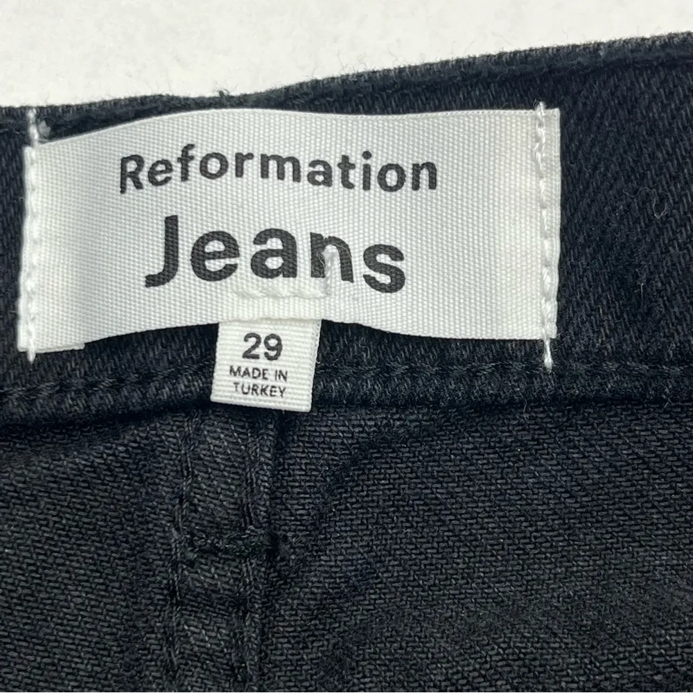 Reformation Jeans Charlie High Rise Jean Short Womens SZ 29 Black Button Fly NEW - Image 2